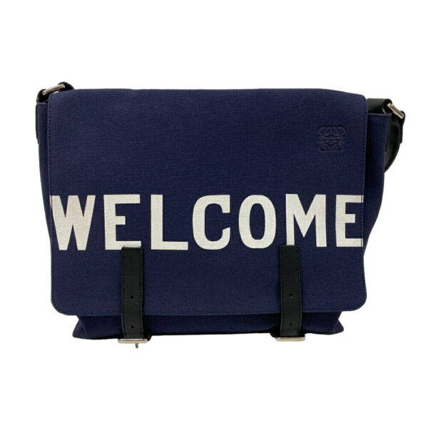 z0007221 1 Loewe Messenger Military Shoulder Bag Blue