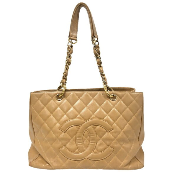 z0007258 1 Chanel GST Chain Tote Bag Beige