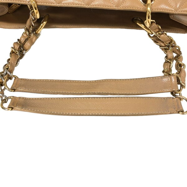 z0007258 6 Chanel GST Chain Tote Bag Beige