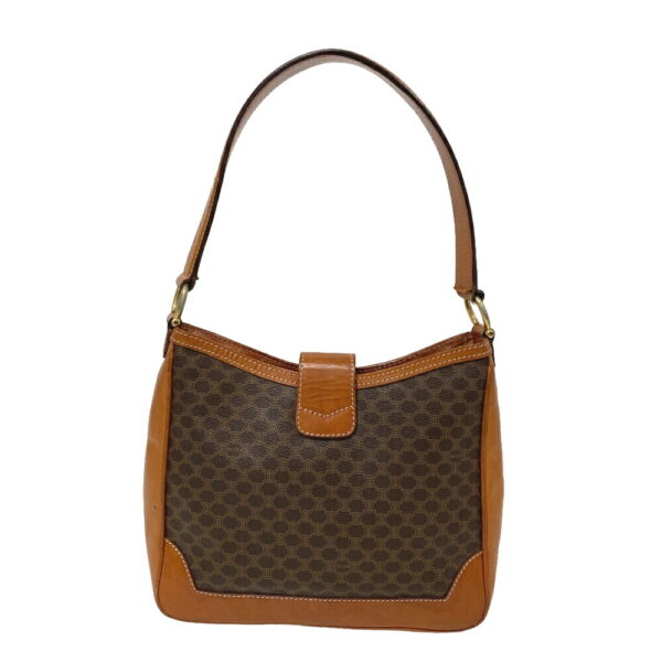 z0007364 2 Celine Gancini Macadam Shoulder Bag Brown