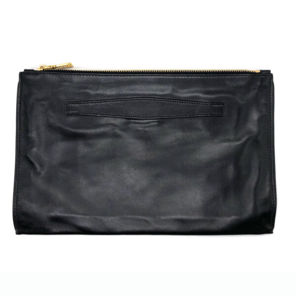 z0015 2 Miu Miu Clutch Bag Leather Black