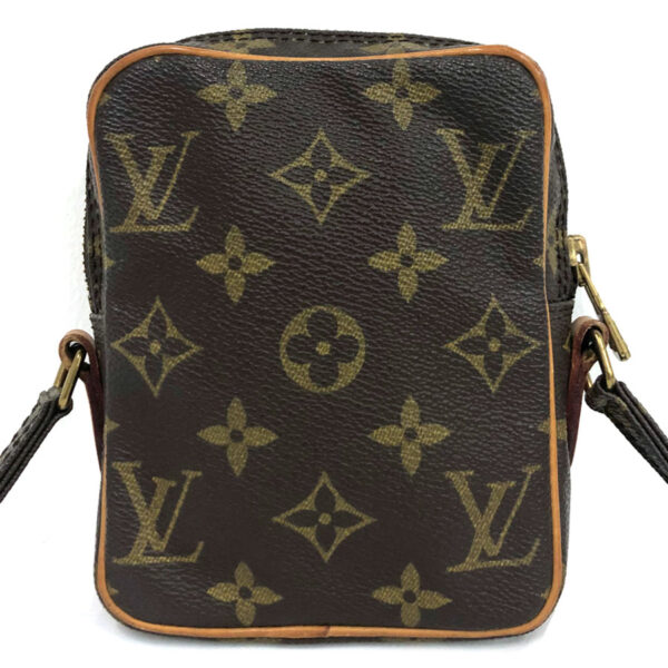 z0024 2 Louis Vuitton Mini Danube Monogram Canvas Crossbody Bag Brown