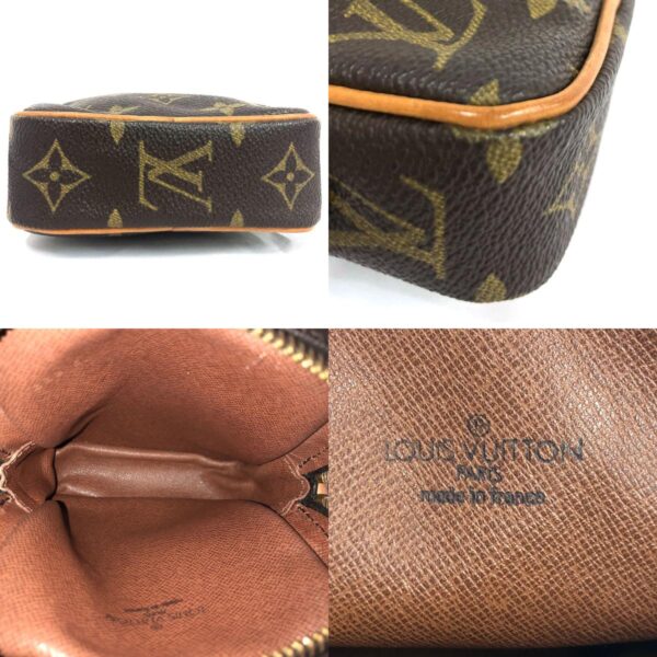 z0024 4 c Louis Vuitton Mini Danube Monogram Canvas Crossbody Bag Brown