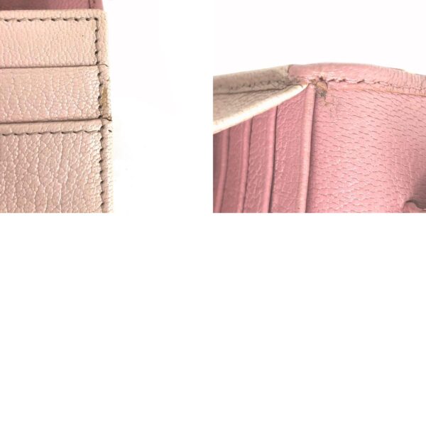 z0028 8 c Miu Miu Long Wallet Chain Wallet Leather Pink