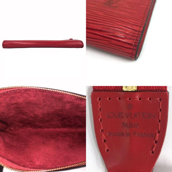 z0029 4 c Louis Vuitton Pochette Accessoire Epi Leather Red