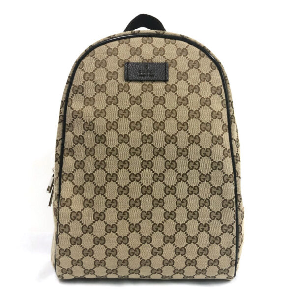 z0031 1 Gucci GG Canvas Backpack Beige