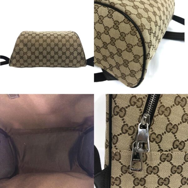 z0031 4 c Gucci GG Canvas Backpack Beige