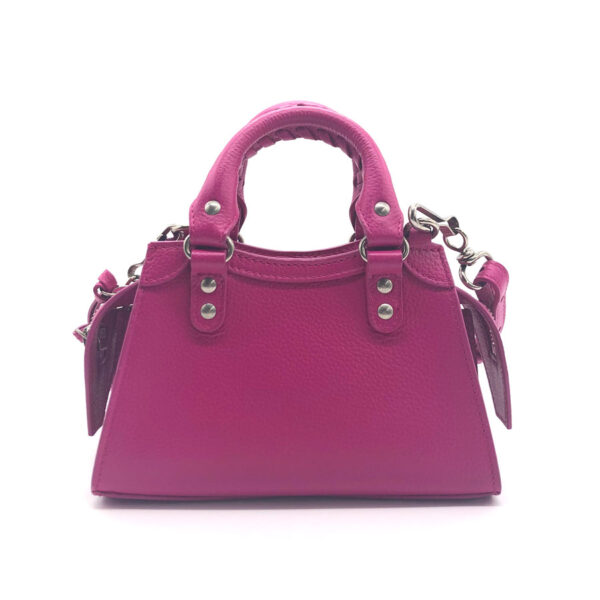 z0098 2 Balenciaga Leather Neo Classic City Nano Bag Magenta