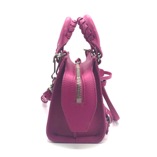 z0098 3 Balenciaga Leather Neo Classic City Nano Bag Magenta