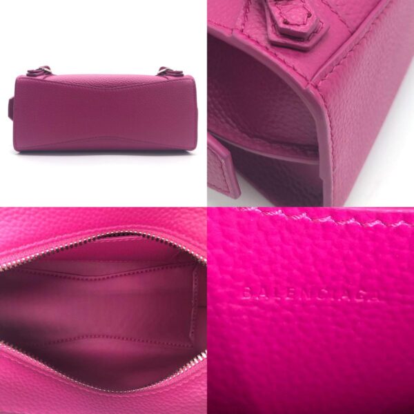 z0098 4 c Balenciaga Leather Neo Classic City Nano Bag Magenta