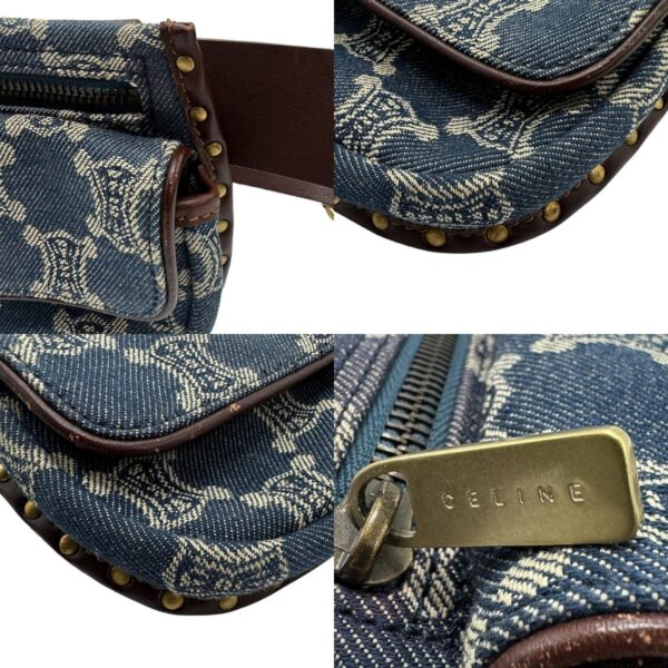 z01001 7 c Celine Waist Bag Macadam Denim Denim Blue