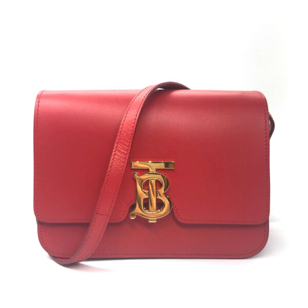 z0101 1 Burberry Leather Crossbody Shoulder Bag Red