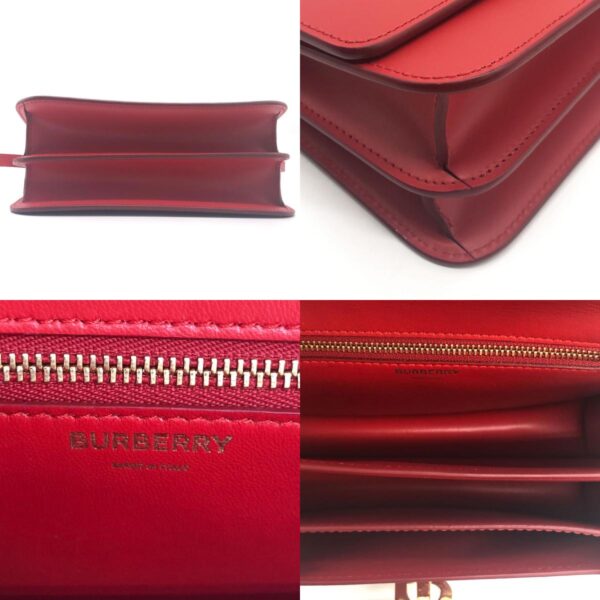 z0101 4 c Burberry Leather Crossbody Shoulder Bag Red