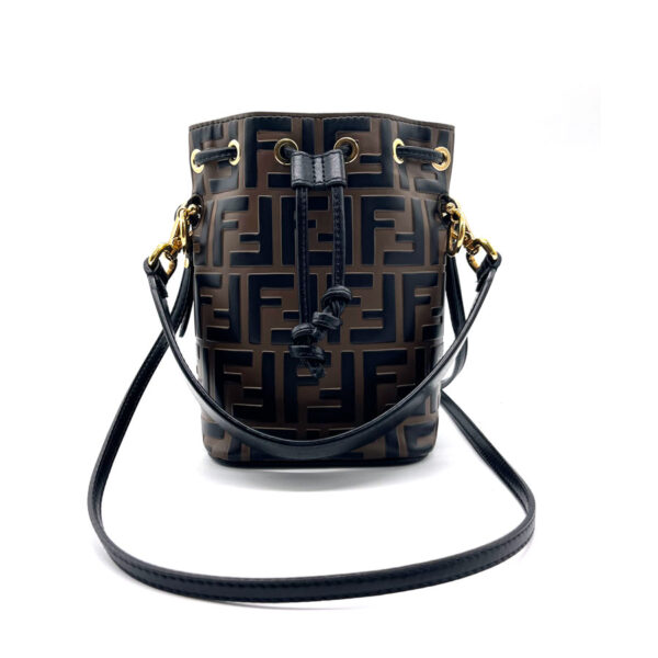 z0169 1 Fendi Zucca Crossbody Shoulder Bag Leather Brown