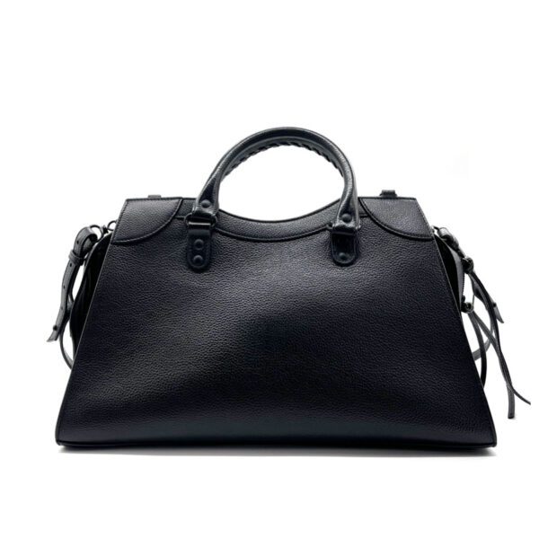 z0201 2 Balenciaga Leather Neo Classic City Bag Black