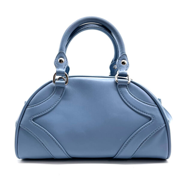 z0216 2 Prada Leather Crossbody Shoulder Bag Blue