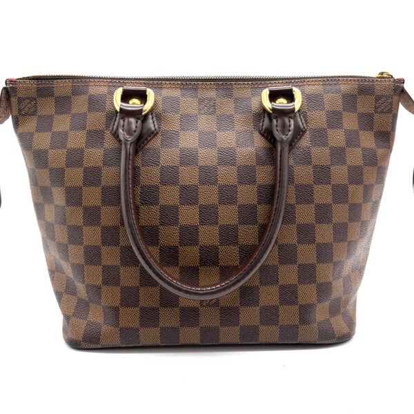 z0241 2 Louis Vuitton Saleya PM Damier Canvas Handbag Brown