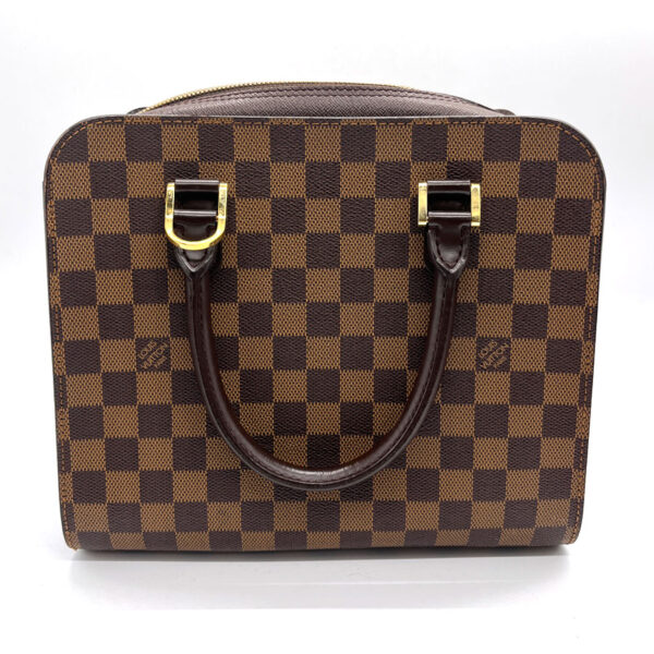 z0242 2 Louis Vuitton Handbag Damier Triana Brown Canvas