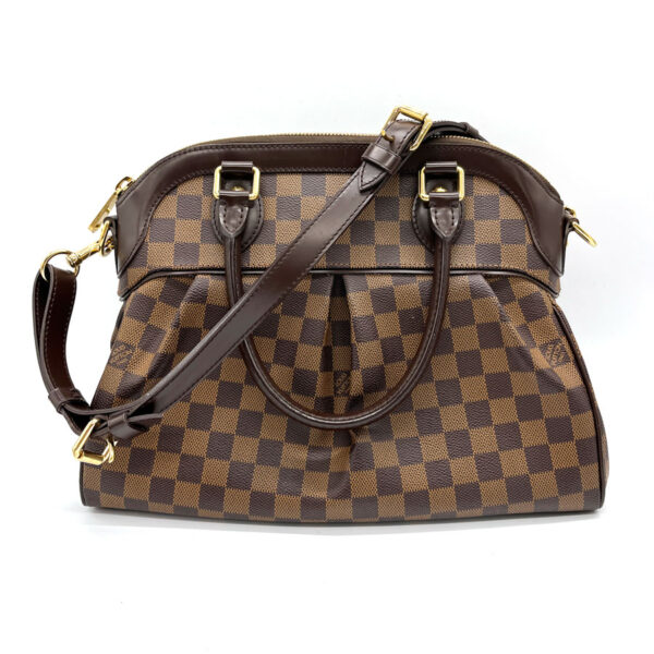 z0270 1 Louis Vuitton Trevi PM Damier Canvas Handbag Brown