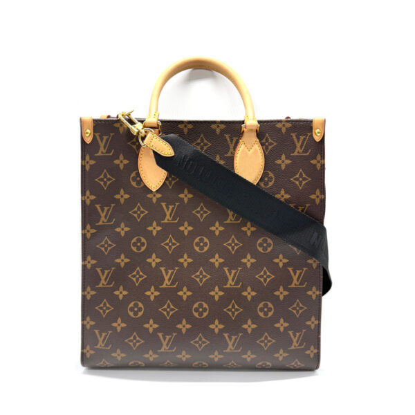 z0276 1 Louis Vuitton Shoulder Bag Sac Plat PM Brown Canvas