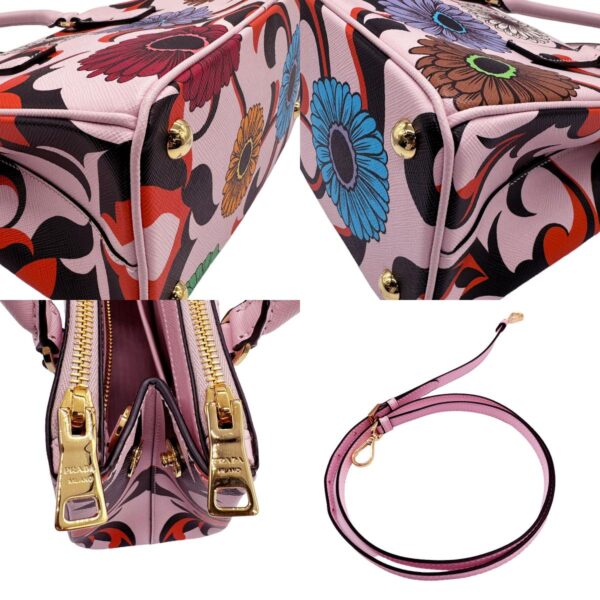 z0352 10 c Prada Crossbody Shoulder Bag Leather Pink Multicolor