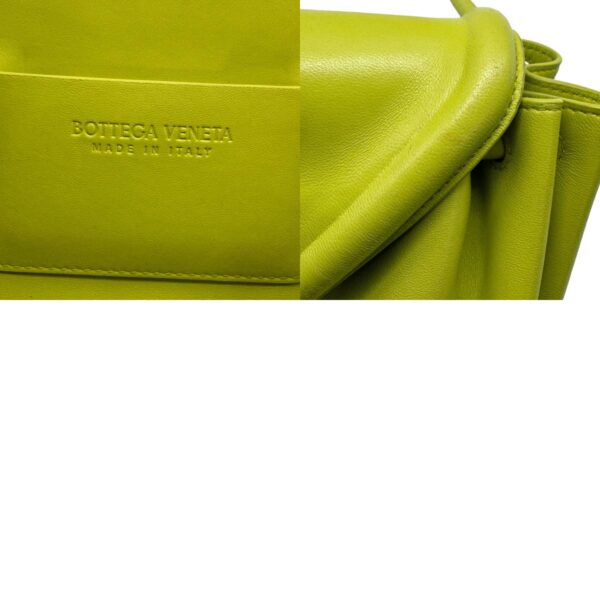 z0364 14 c Bottega Veneta Beak Leather Crossbody Shoulder Bag Yellow Green