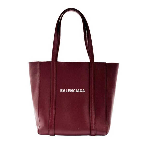 z0369 1 Balenciaga Leather Everyday XXS Bag Bordeaux