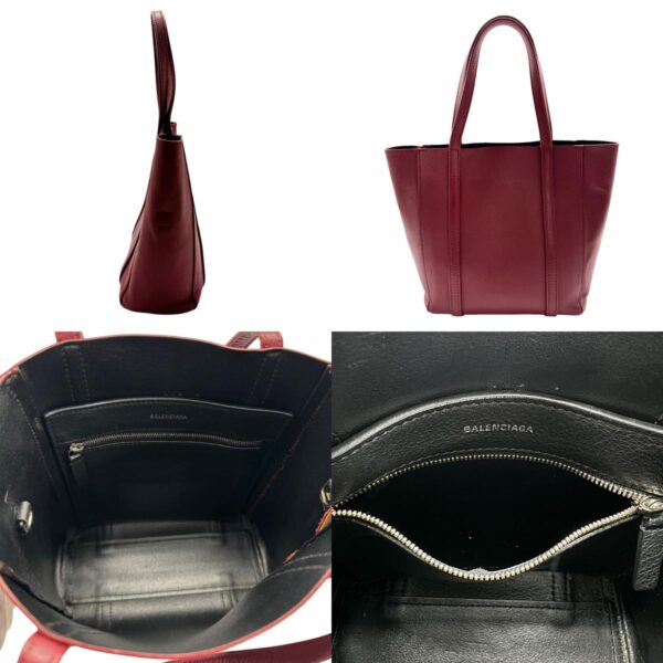 z0369 2 c Balenciaga Leather Everyday XXS Bag Bordeaux