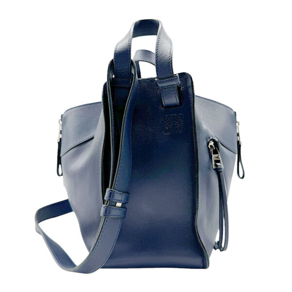 z0385 1 Loewe Hammock Leather Shoulder Bag Blue