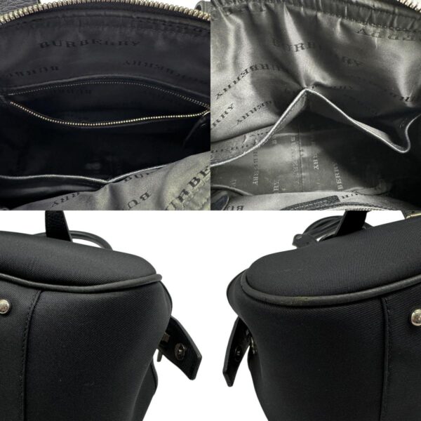 z0397 6 c Burberry Canvas Leather Handbag Black