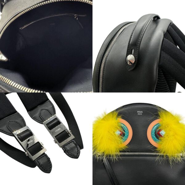 z0405 7 c Fendi Backpack Monster Leather Black