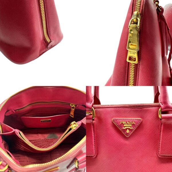 z0424 7 c Prada Handbag Leather Deep Pink