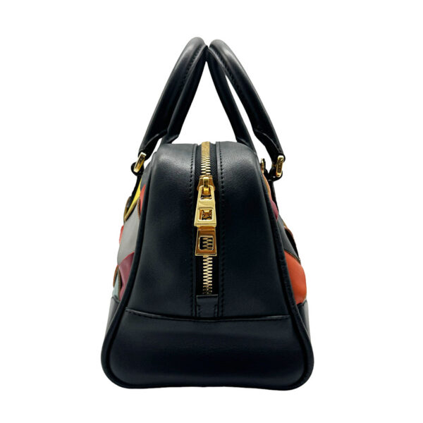 z0426 2 Loewe Anagram Leather Crossbody Shoulder Bag Black Multicolor