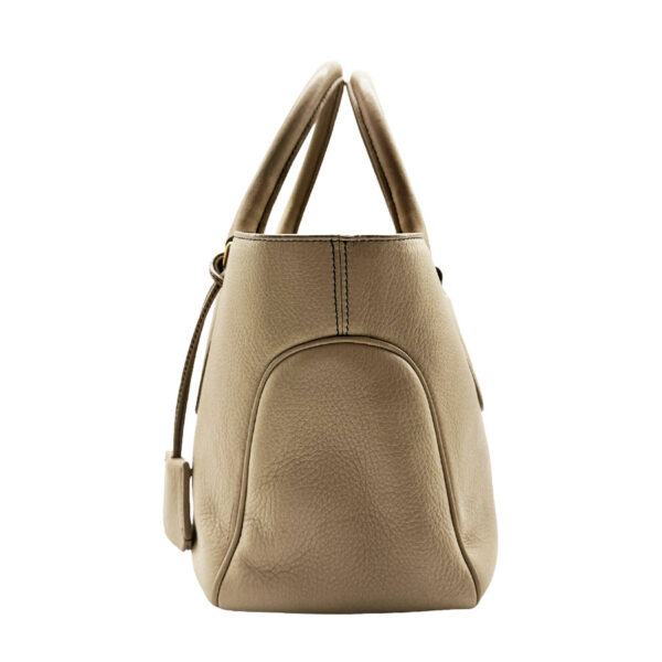 z0434 2 Celine Handbag Leather Greige