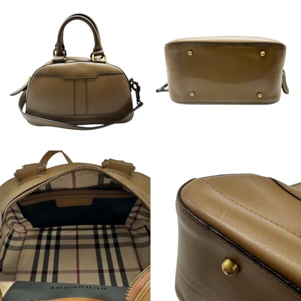 z0439 3 c Burberry Leather Crossbody Shoulder Bag Brown