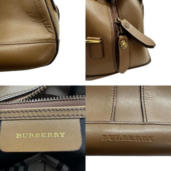 z0439 7 c Burberry Leather Crossbody Shoulder Bag Brown