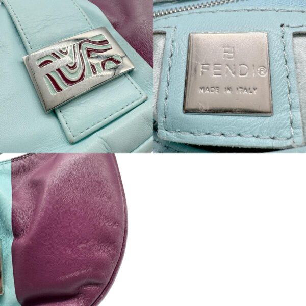 z0504 14 c Fendi Handbag Leather Blue