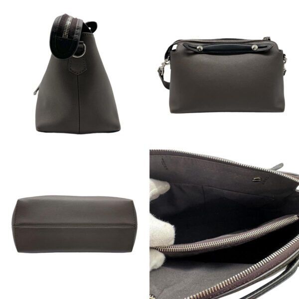 z0513 2 c Fendi Visible Shoulder Bag Leather Gray