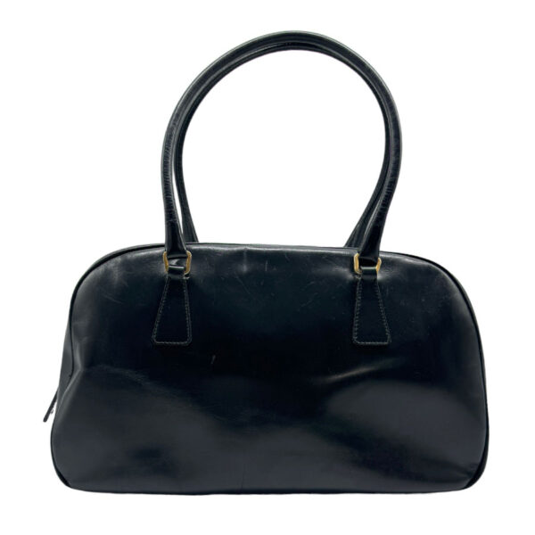 z0519 1 Prada Shoulder Bag Leather Black