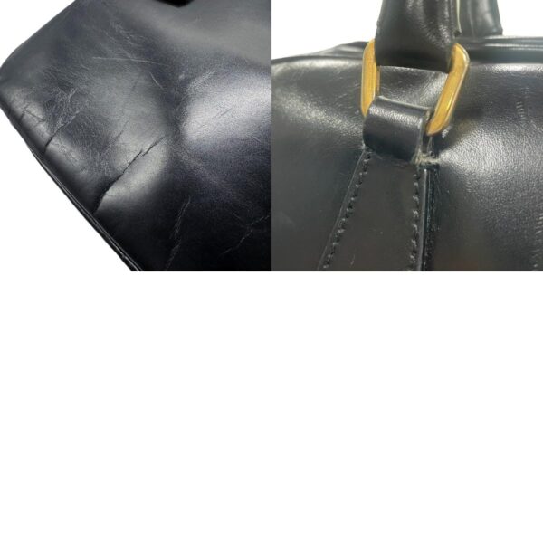 z0519 15 c Prada Shoulder Bag Leather Black