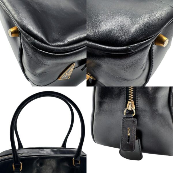 z0519 6 c Prada Shoulder Bag Leather Black