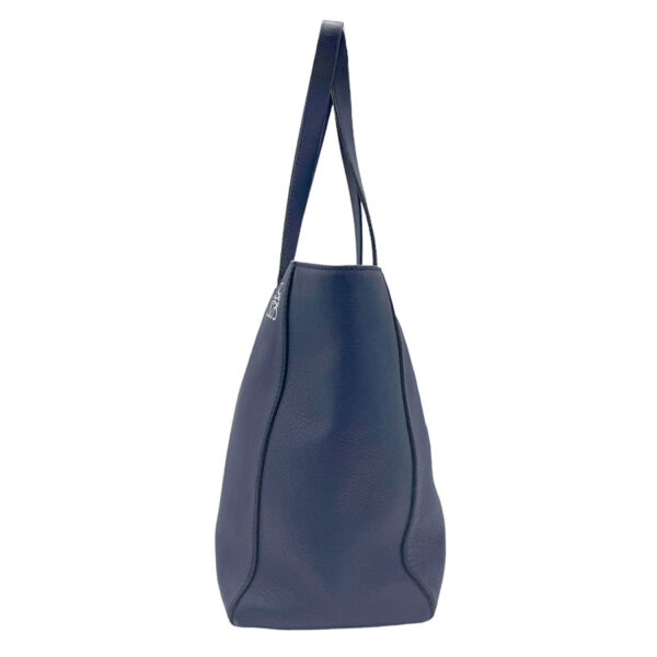 z0523 2 Loewe Anagram Leather Tote Bag Blue Blue