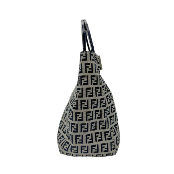 z0588 2 Fendi Handbag Zucchino Canvas Navy