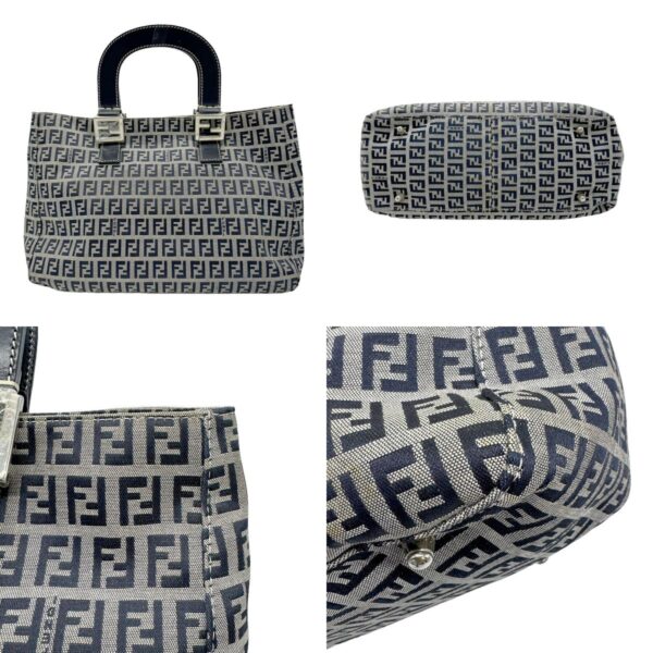 z0588 3 c Fendi Handbag Zucchino Canvas Navy