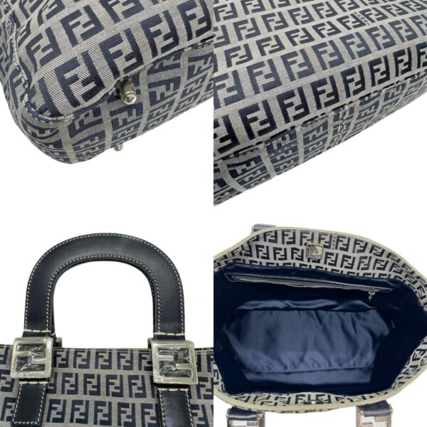 z0588 7 c Fendi Handbag Zucchino Canvas Navy