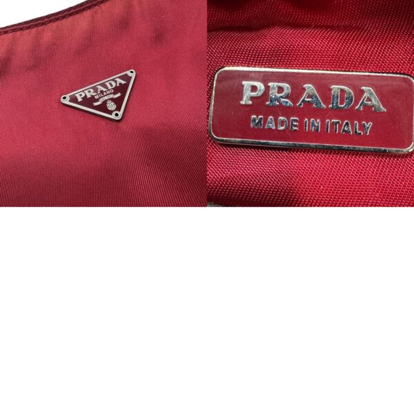 z0636 11 c Prada Handbag Nylon Red