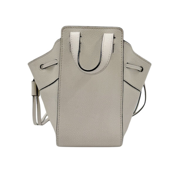 z0641 2 Loewe Hammock Mini Leather Drawstring Shoulder Bag Ivory White