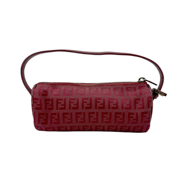 z0655 1 Fendi Mini Handbag Zucchino Canvas Red