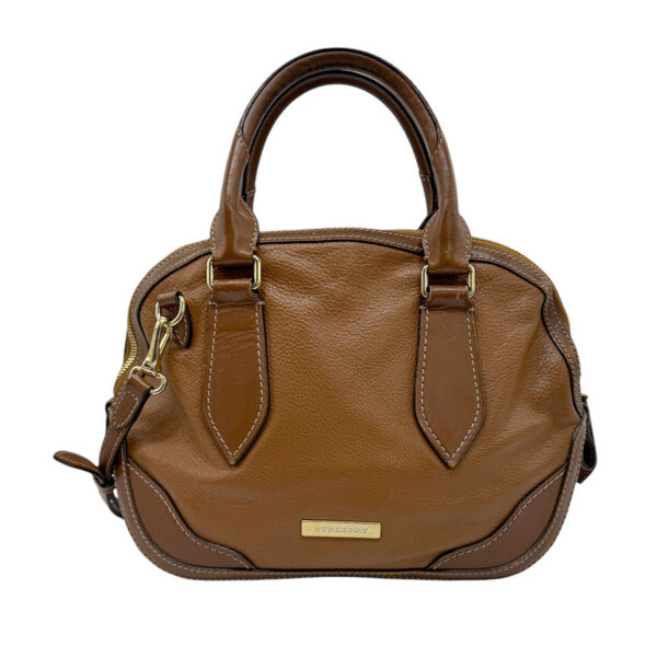 z0670 1 Burberry Leather Shoulder Bag Brown