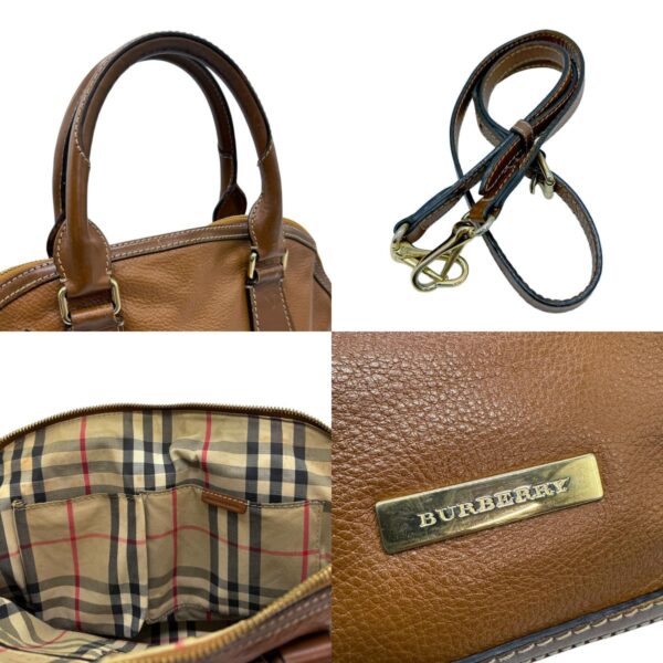 z0670 10 c Burberry Leather Shoulder Bag Brown